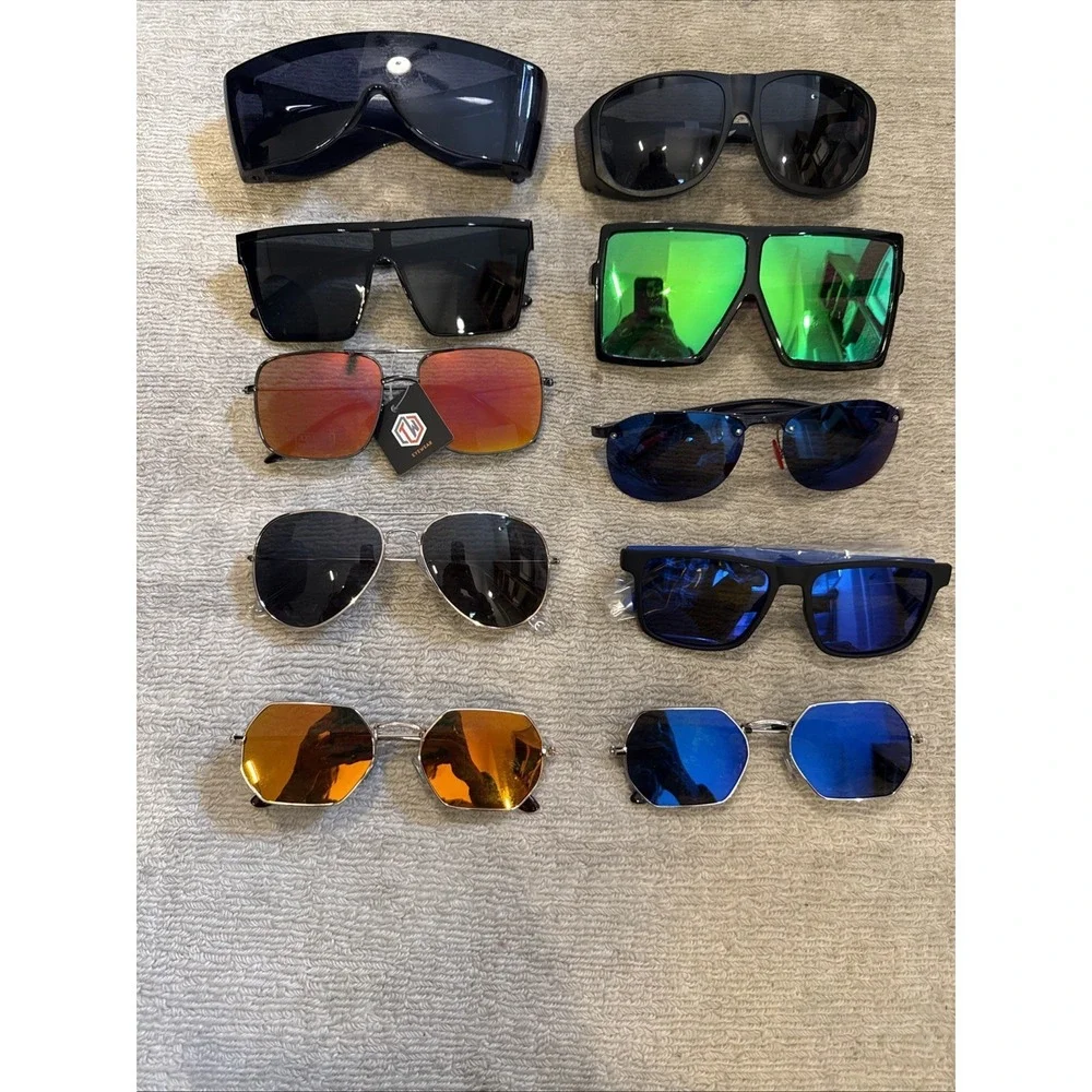 Wholesale Lot 10 Pairs NEW Exclusive Men's LuxurySunglasses - Limited Supply HOT